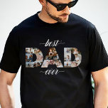 Minimal Best Dad Ever DAD 18 Photo Collage Tri-Blend Shirt<br><div class="desc">The best dad ever full colour photo collage t-shirt is here to celebrate the remarkable father in your life. Customise this unique piece with 18 of your most special photos, forming the word "dad". The words "best and "ever" are designed in an elegant script. A stylish and truly personalised gift...</div>