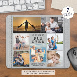 Minimal BEST DAD EVER Photo Collage Personalised Mouse Pad<br><div class="desc">Create a keepsake photo memory mouse pad with a collage of seven of your favourite pictures an accented with a rustic faux stitched border. TITLE CHANGE: The simple, classic title BEST DAD EVER can be changed and you can add a personal message like HAPPY FATHER'S DAY, HAPPY BIRTHDAY or WITH...</div>