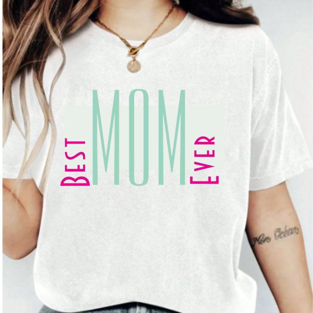 Minimal Best Mum Typography T-shirt (Creator Uploaded)