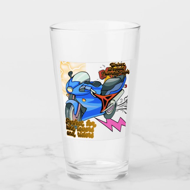 Minimal Bike Art Graphic Glass (Front)