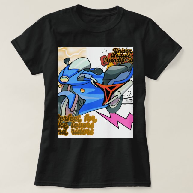 Minimal Bike Art Graphic – Modern Motorcycle T-Shirt (Design Front)