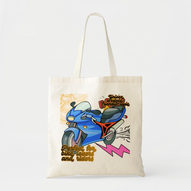Minimal Bike Art Graphic –Motorcycle Party Tote Bag (Front)