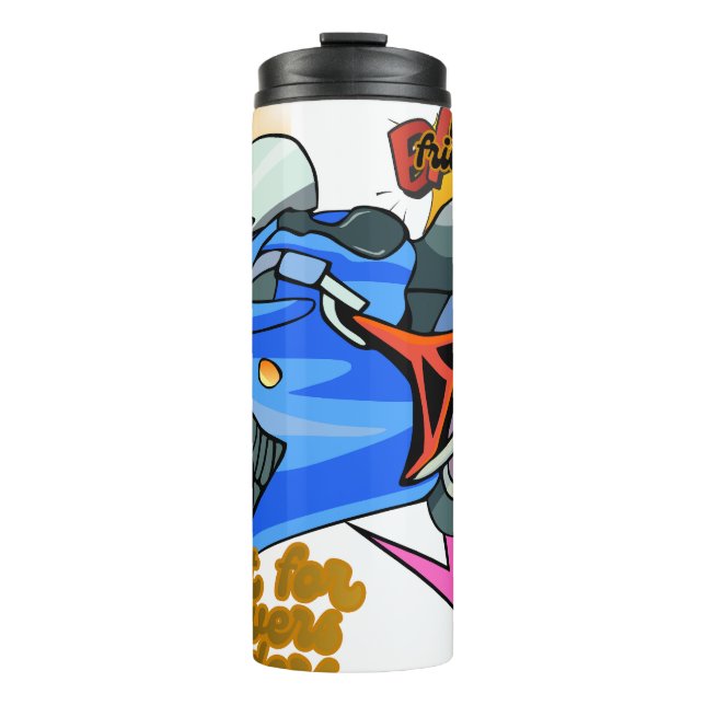 Minimal Bike Art Graphic Thermal Tumbler (Front)