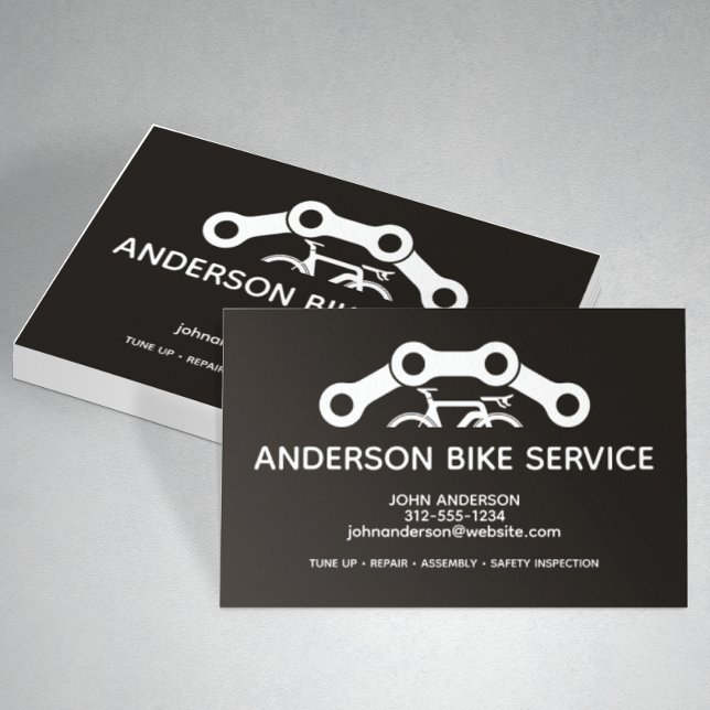 Minimal Bike Repair Maintenance Coaching Service Business Card (Creator Uploaded)
