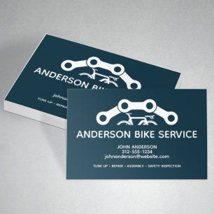 Minimal Bike Repair Maintenance Coaching Service Business Card