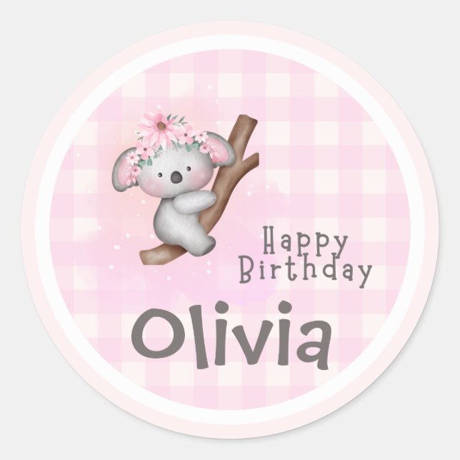 Minimal Birthday Sticker | make a wish  (Front)