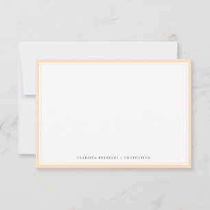 Minimal Bisque Flat Note Card