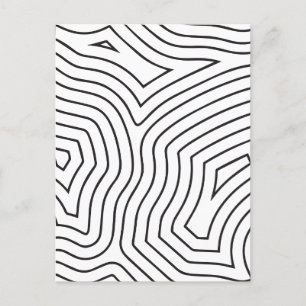 Minimal black and white abstract holiday postcard