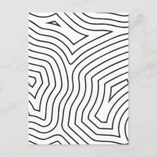 Minimal black and white abstract  holiday postcard