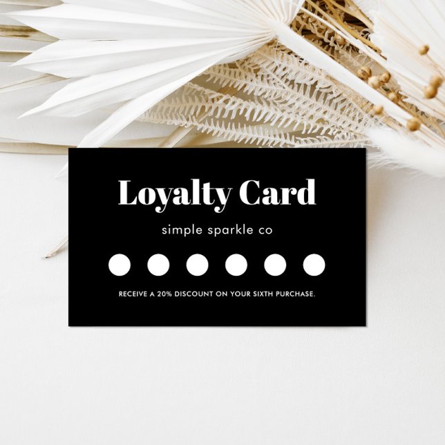 Minimal Black and White Customer Loyalty Card (Creator Uploaded)