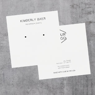  Minimal Black And White Earring Display Cards