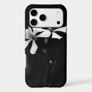 minimal black and white floral