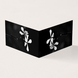 minimal black and white floral