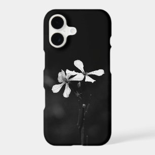minimal black and white floral
