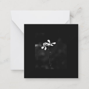 minimal black and white floral card