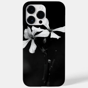 minimal black and white floral Case-Mate iPhone 14 pro max case