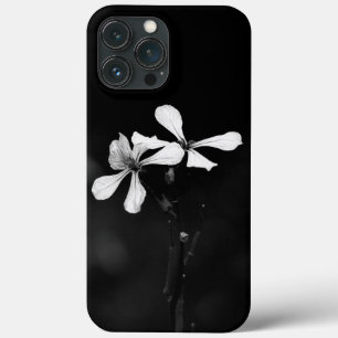 minimal black and white floral iPhone 13 pro max case