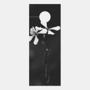 minimal black and white floral door hanger
