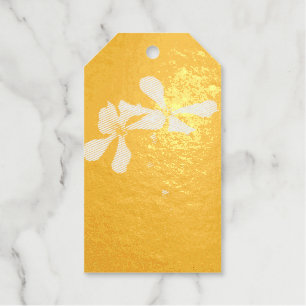 minimal black and white floral gift tags