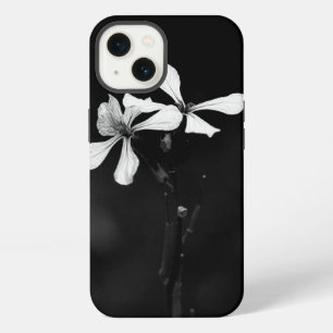 minimal black and white floral iPhone 13 case