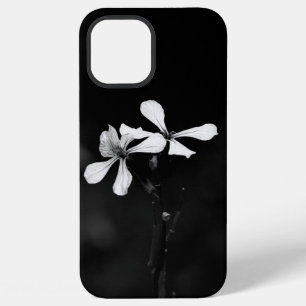 minimal black and white floral iPhone 12 pro max case