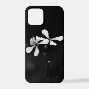minimal black and white floral iPhone 12 pro case