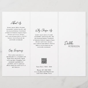 Minimal Black and White Modern Business Brochure