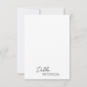 Minimal Black and White Modern Business Card