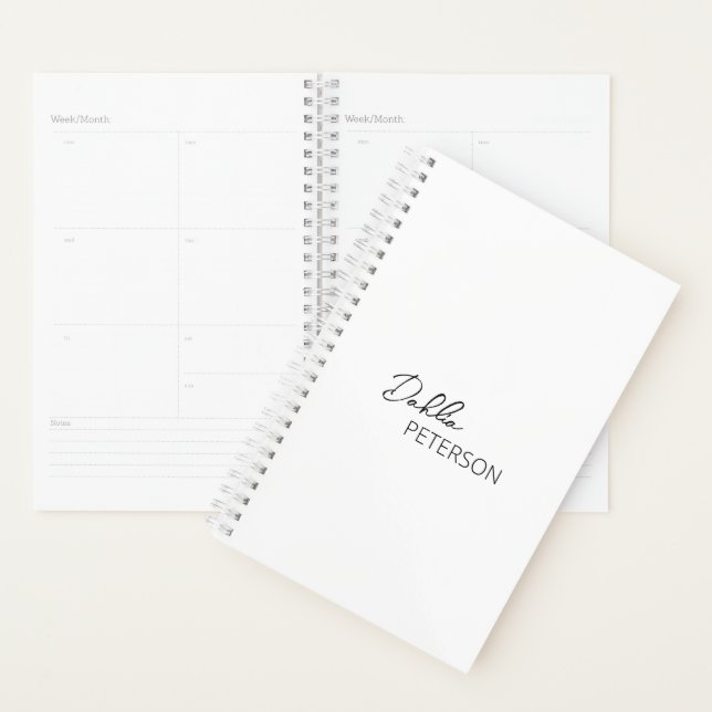 Minimal Black and White Modern Planner (Display)