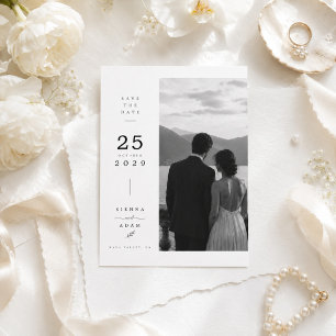 Minimal Black and White Napa Valley Save The Date