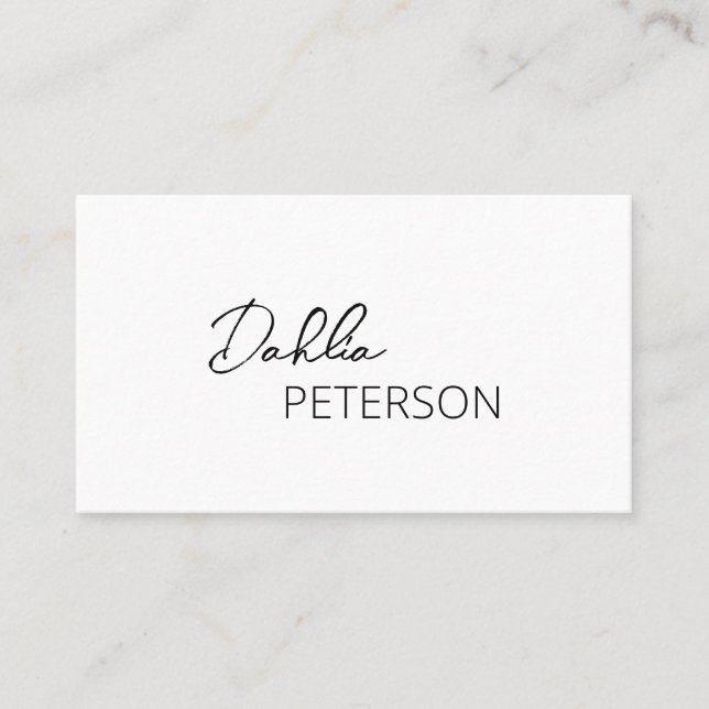 Minimal Black and White QR Code Modern Business Card (Front)