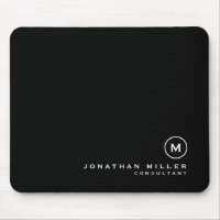 Minimal Black Classic Monogram
