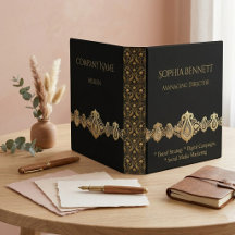 Minimal Black Golden Custom Professional Business 
