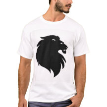 Minimal Black Lion Silhouette Men's T-Shirt