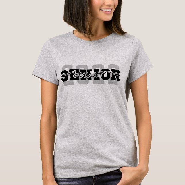 Minimal Black Modern Script Graduation T-Shirt (Front)