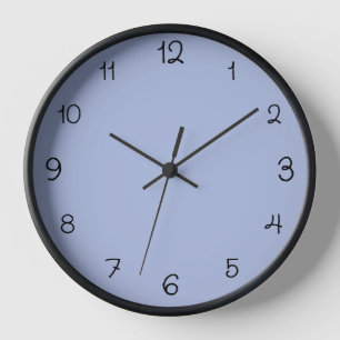 Minimal Black Numbers   Classic Heather Clock