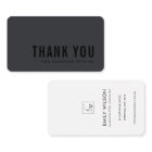 MINIMAL BLACK ON BLACK THANK YOU LOGO SHOPPING