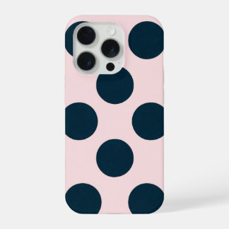 Minimal Black Polka Dot Pattern iPhone 15 Pro Case