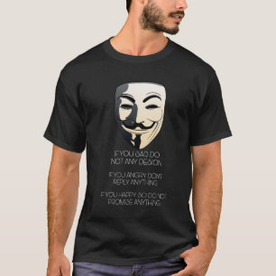 Minimal black t-shirt with anonymous mask