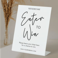 Minimal Black & White Business Event Raffle