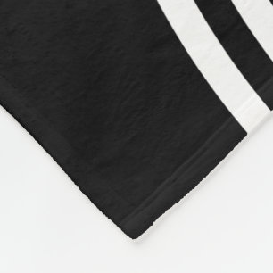 Minimal Black&White Circle Pattern Fleece Blanket