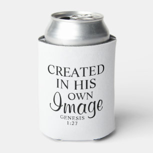 Minimal Black & White Created In His Image Faith Can Cooler