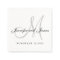 Minimal Black White Grey Monogram Script Wedding