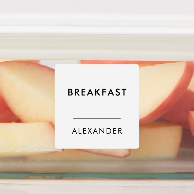 Minimal Black White Meal Prep Name (Affixed)