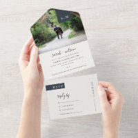 MINIMAL BLACK WHITE MONOGRAM WEDDING PHOTO