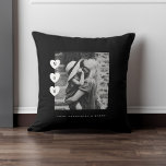 Minimal Black & White Mum Love Photo Keepsake Cushion<br><div class="desc">A special and memorable photo gift pillow for mum. The design features a full photo with a modern white frame. "mum" is displayed inside black heart shapes. Send a memorable and special gift to yourself and your mum that you both will cherish forever. The backside features black hearts with "mum"...</div>