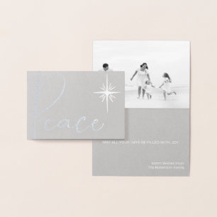 Minimal Black & White Photo Christmas Card