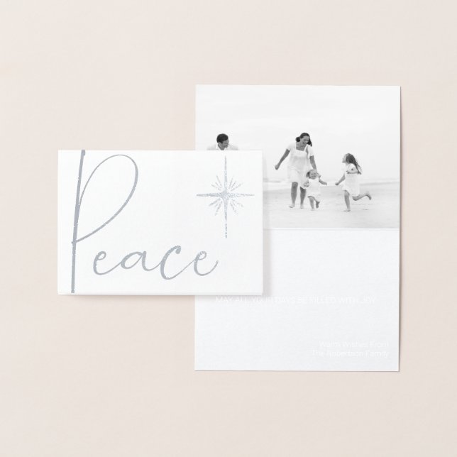 Minimal Black & White Photo Christmas Card (Display)