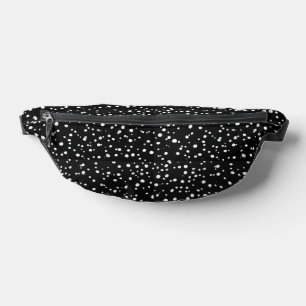 Minimal Black & White Polka Dot Abstract Pattern Bum Bags