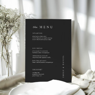 Minimal Black&White Wedding MENU